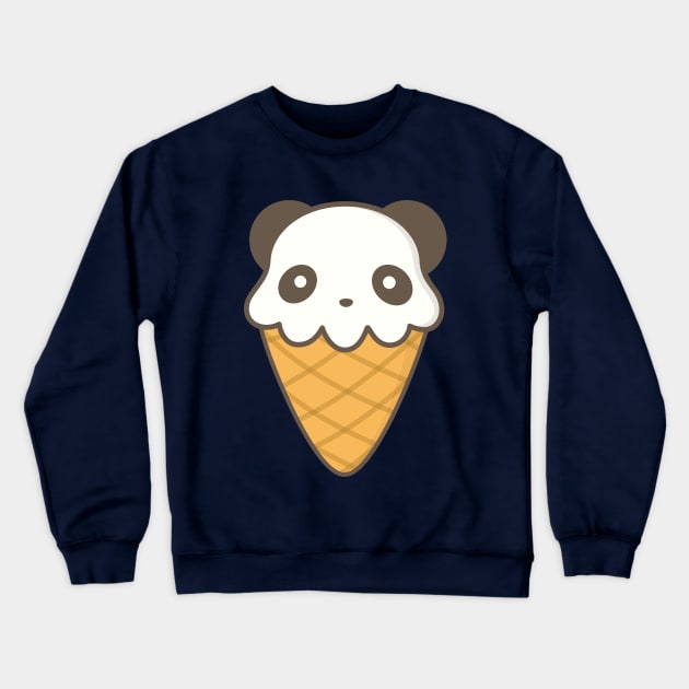 Cute and Kawaii Panda Ice Cream Crewneck Sweatshirt by happinessinatee